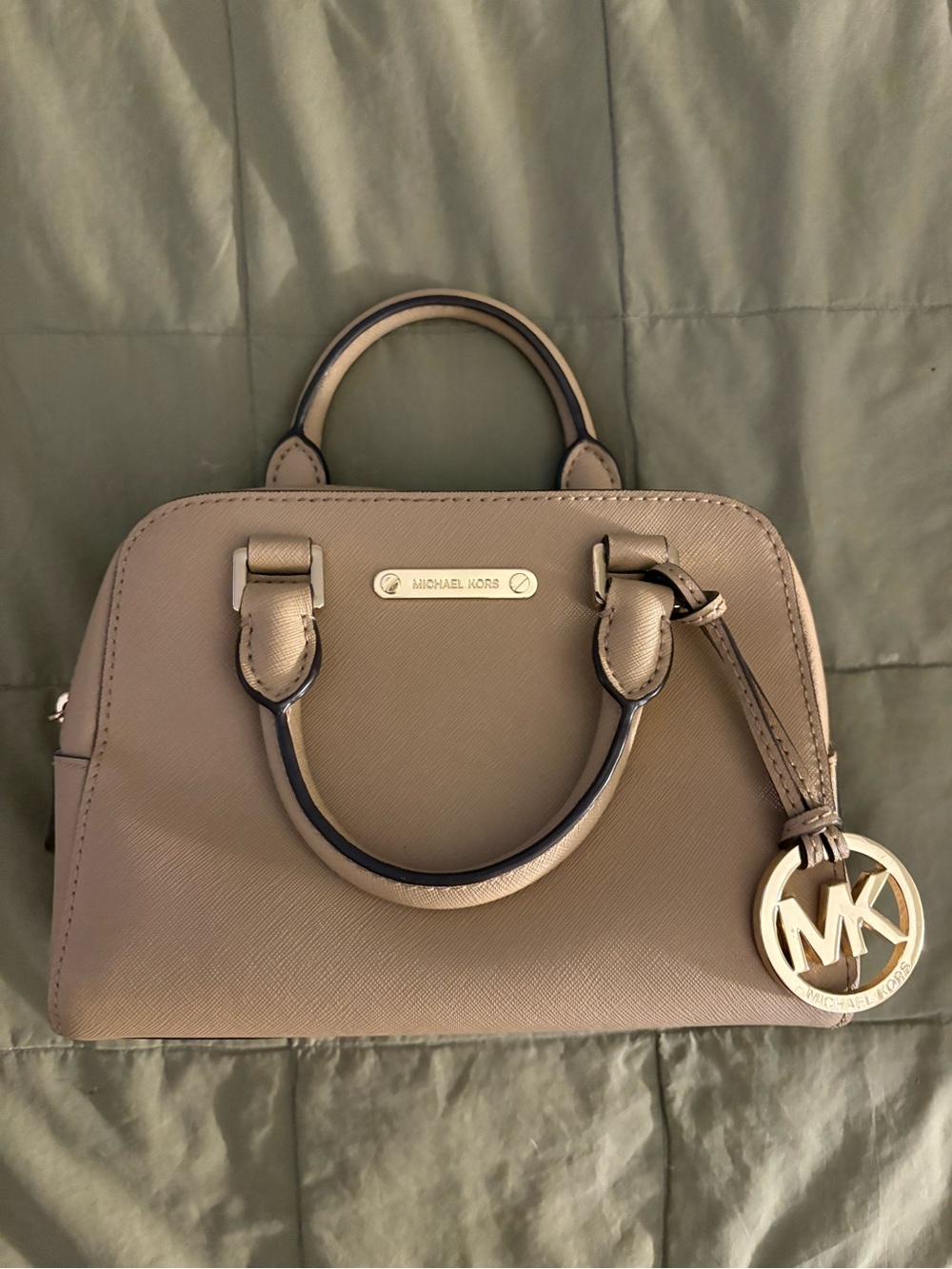 NWOT Michael Kors Taupe Saffiano Leather Satchel